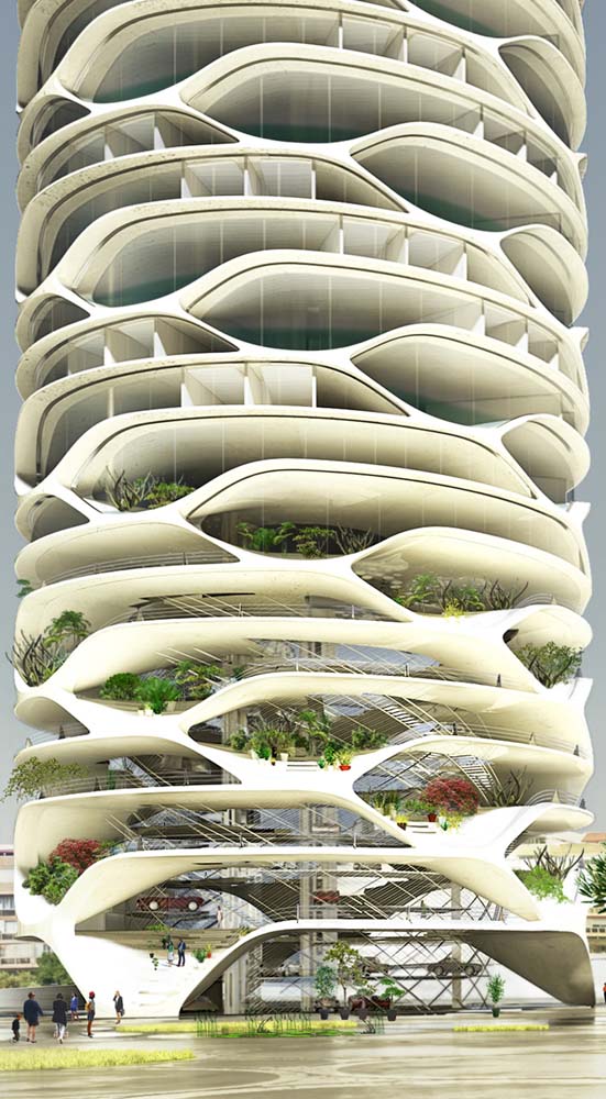 thiet ke kien truc cho toa nha tuong lai 04 Ý tưởng thiết kế kiến trúc sáng tạo cho tòa nhà tương lai