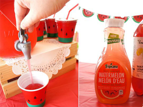 Watermelon Punch Hướng dẫn cách bài trí bàn tiệc dưa hấu cho hè rực rỡ