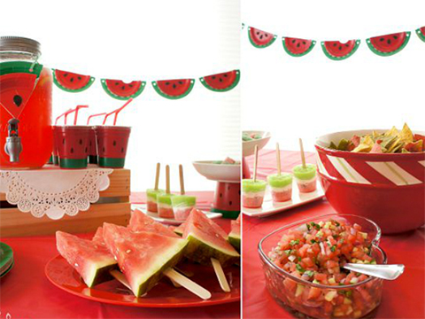 Watermelon Salsa Hướng dẫn cách bài trí bàn tiệc dưa hấu cho hè rực rỡ