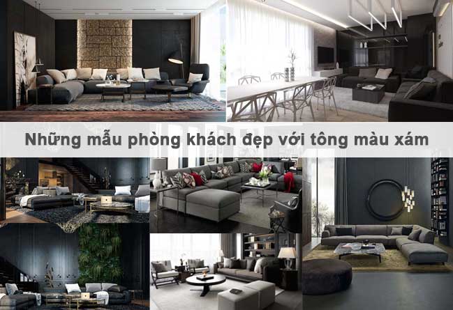 phong khach dep voi mau xam Cùng nhìn qua những mẫu phòng khách đẹp với màu xám sang trọng