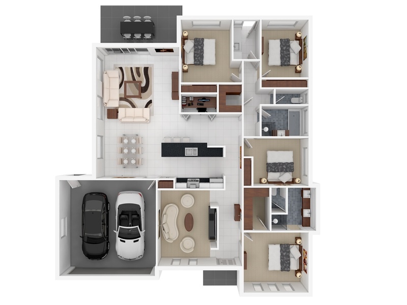  Cùng nhìn qua mẫu chung cư 4 phòng ngủ lý tưởng cho gia đình