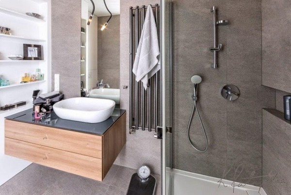căn hộ10 can ho10 Tha quan căn hộ nhỏ thanh lịch với tông xanh dịu mát