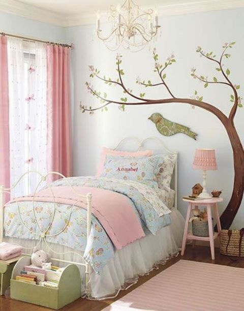 03 pastel vintage inspired bedding 035325949 Những ý tưởng để trang trí phòng đẹp dịu dàng dành cho các bé gái năm 2017